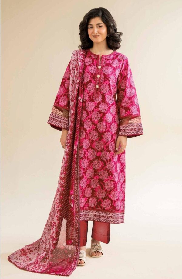 Nishat 3 Pcs Women's Unstitched Printed Suit - Image 2